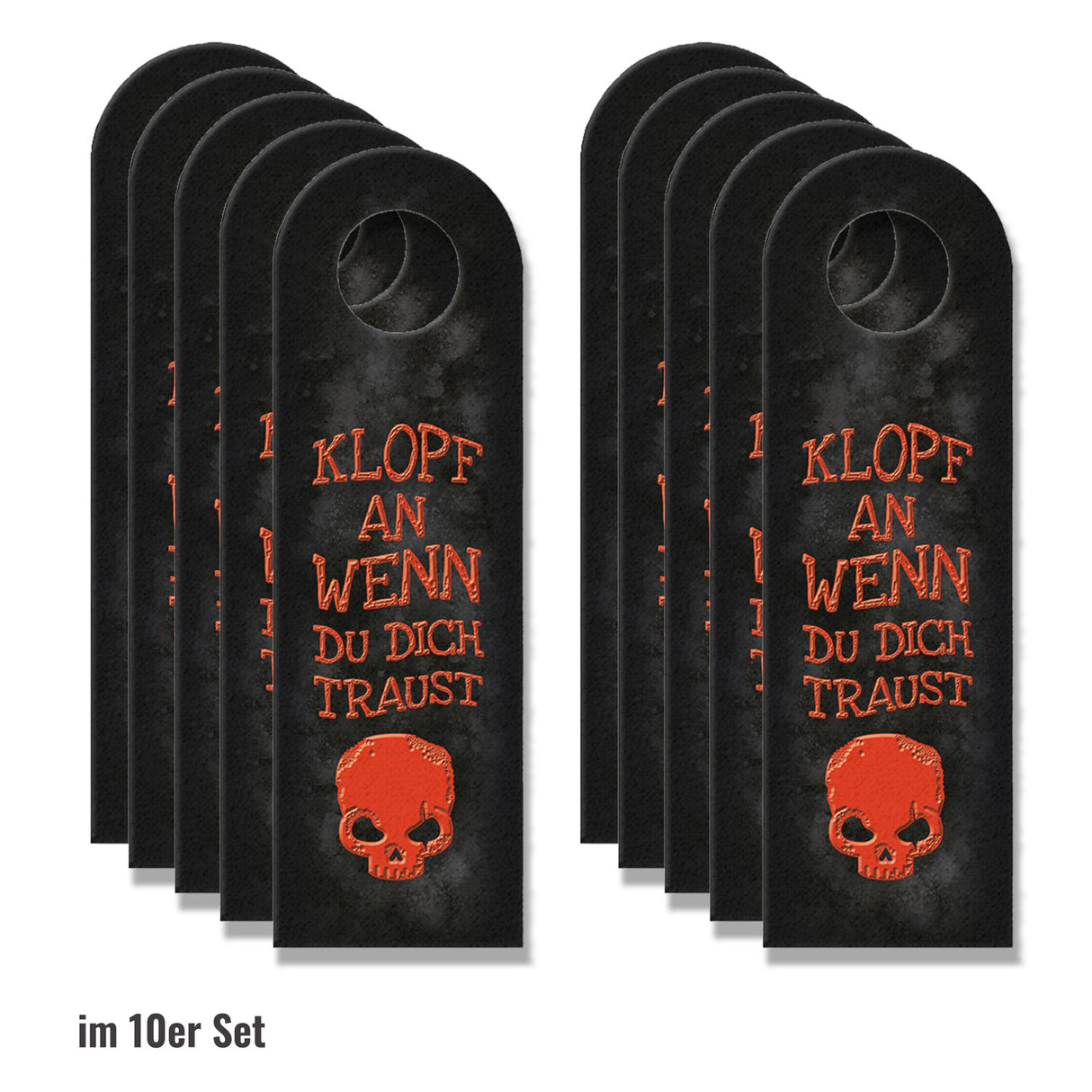 Klopf wenn du dich traust oder happy halloween Türhänger
