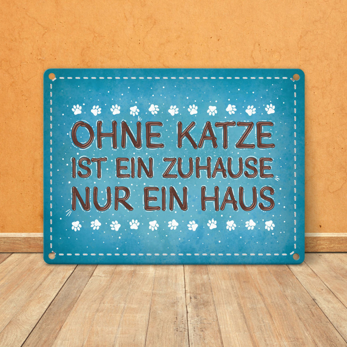 Ohne Katze ist ein Zuhause nur ein Haus Metallschild Liebe Katzen Tier Haustier Wohnung