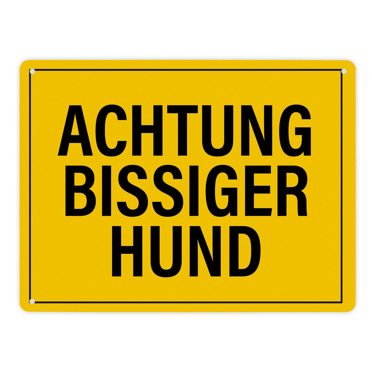 Achtung bissiger Hund Metallschild