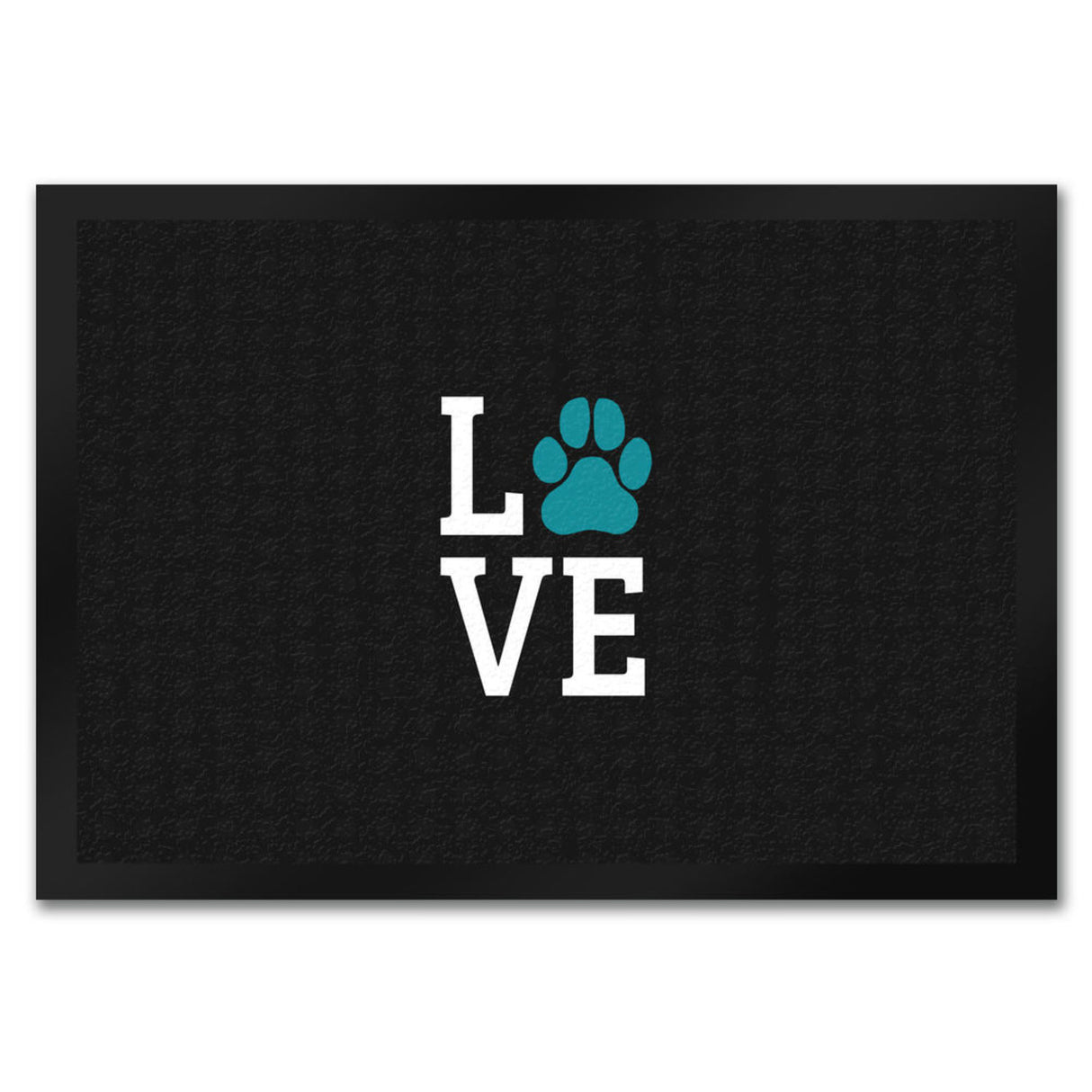 Love Fußmatte mit Pfote Motiv - Hund Hunde Familie wohnen Wohnung Liebe