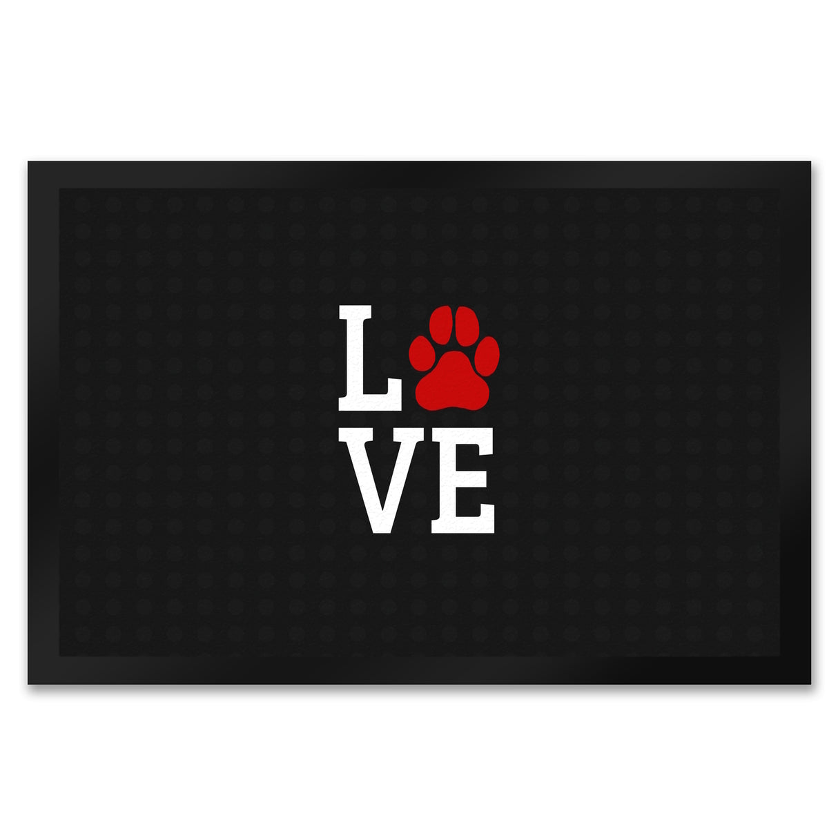 Love Fußmatte mit Pfote Motiv - Hund Hunde Familie wohnen Wohnung Liebe