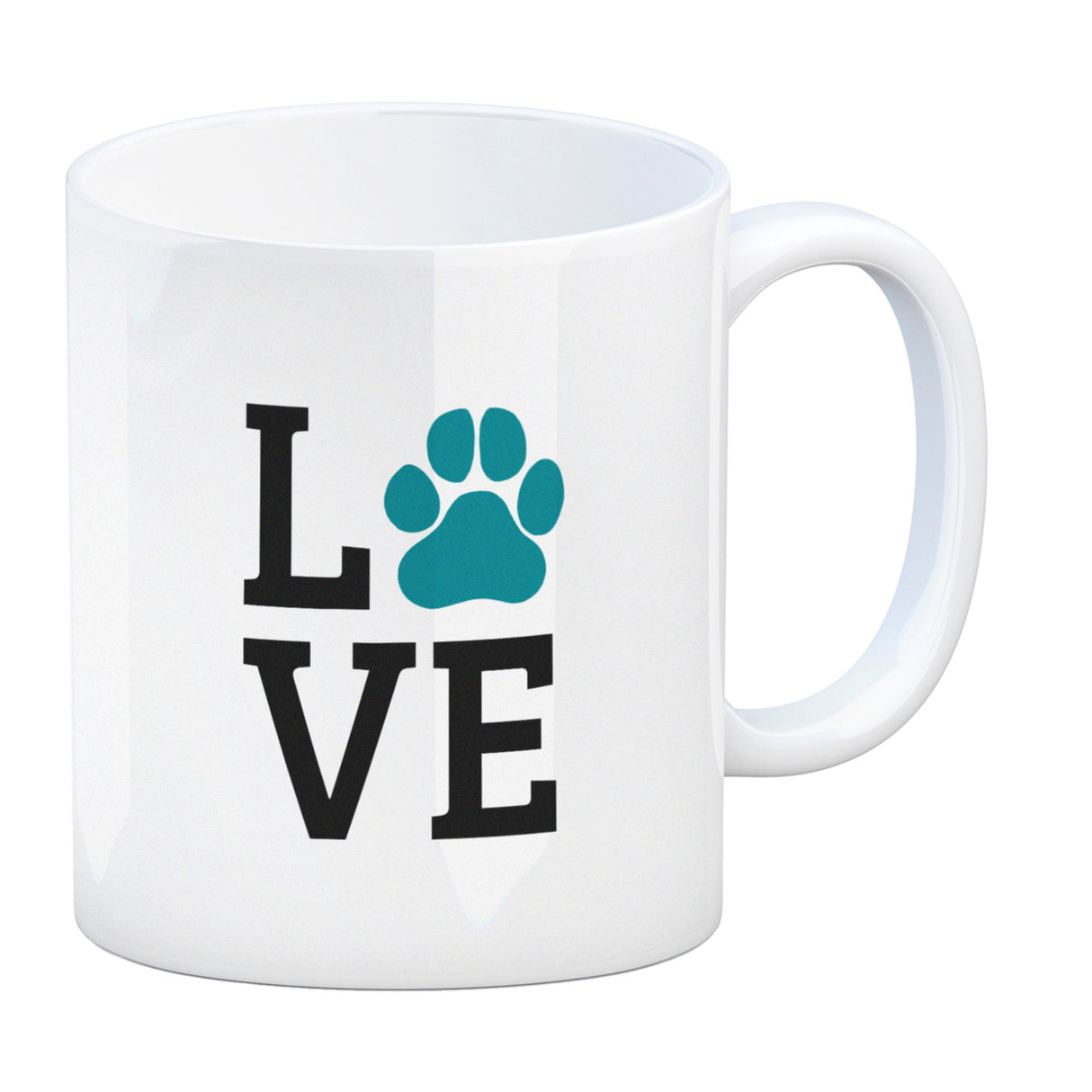 Love Kaffeebecher mit roter Pfote Motiv