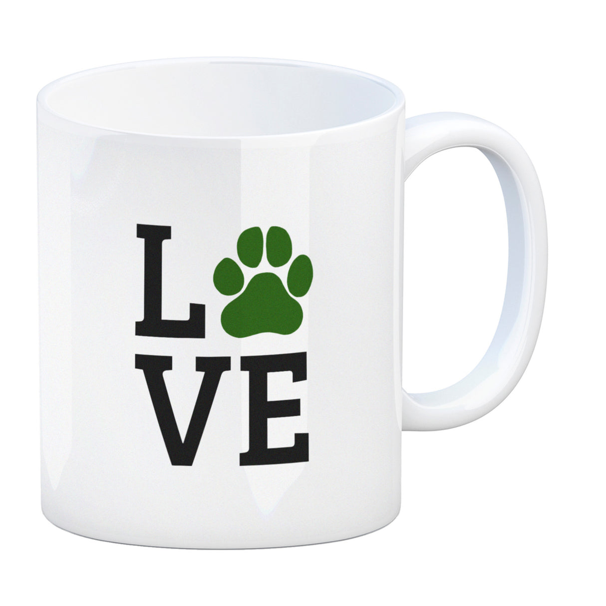 Love Kaffeebecher mit roter Pfote Motiv