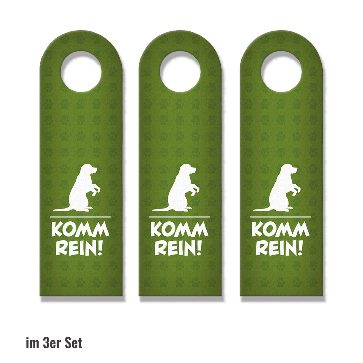 Komm rein oder ich will meine Ruhe Türhänger mit Hund Motiv