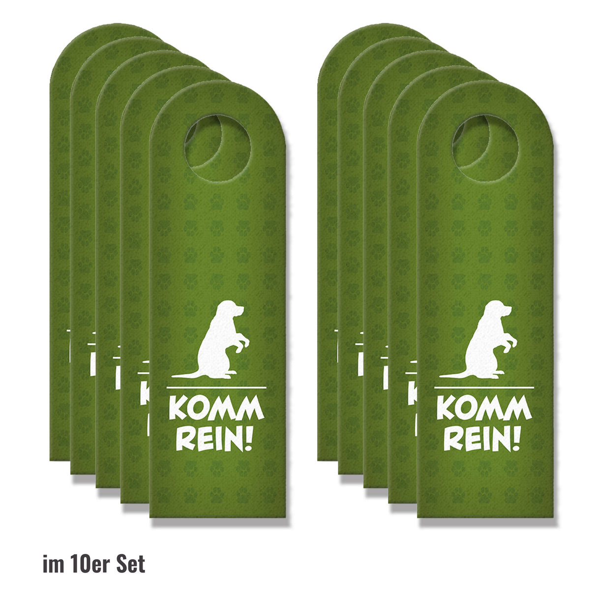 Komm rein oder ich will meine Ruhe Türhänger mit Hund Motiv