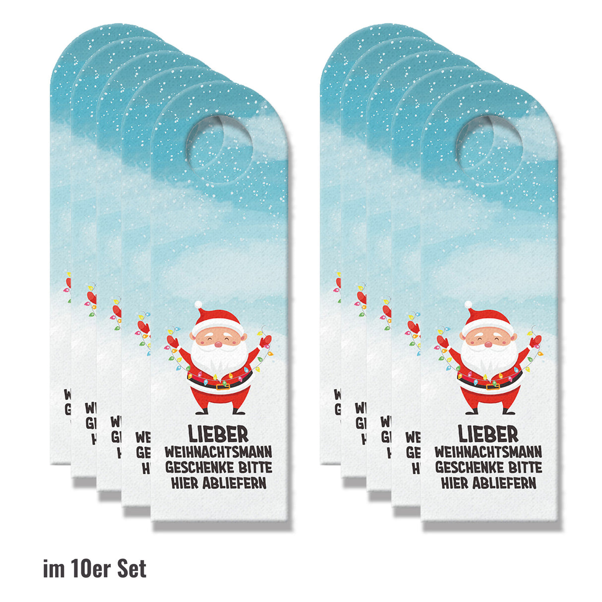 Geschenke hier abliefern oder Weihnachtsmann war da Türhänger