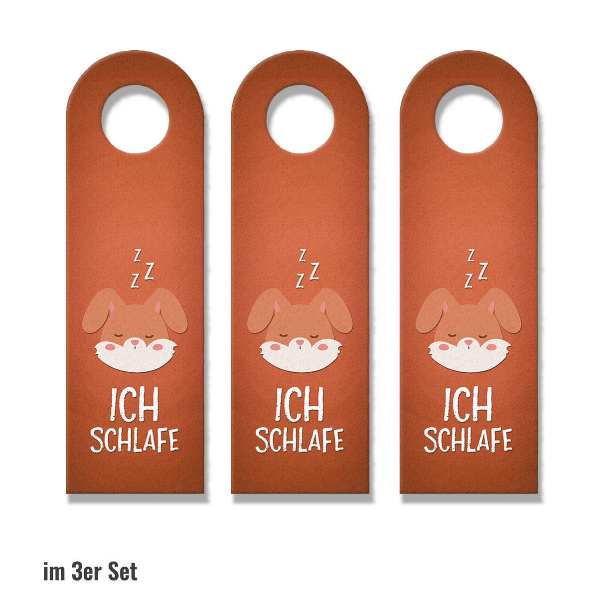 Ich schlafe - Herzlich willkommen Hase Türhänger