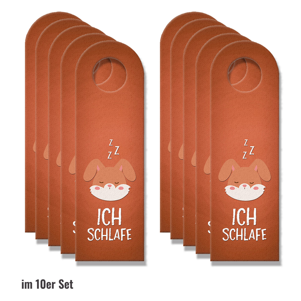 Ich schlafe - Herzlich willkommen Hase Türhänger