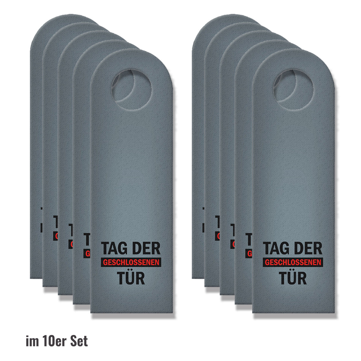 Tag der geschlossenen oder offenen Tür Türhänger