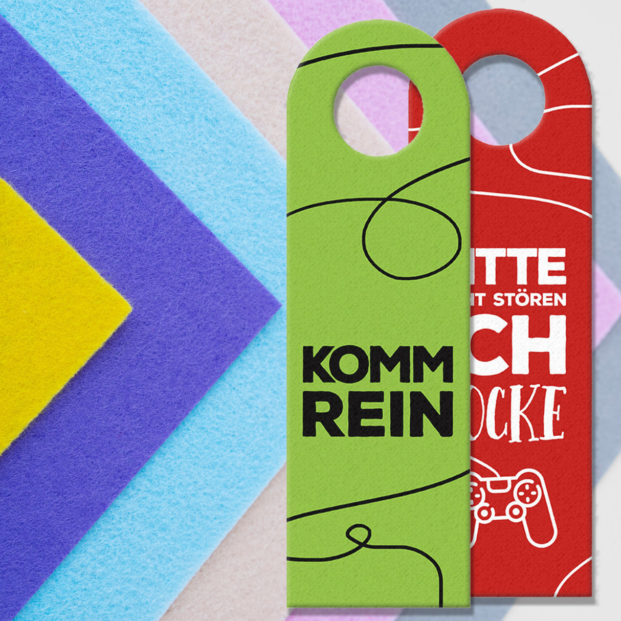 Nicht stören, ich zocke oder Komm rein Türhänger mit Zocker Motiv - gaming Spiel Game Zocker