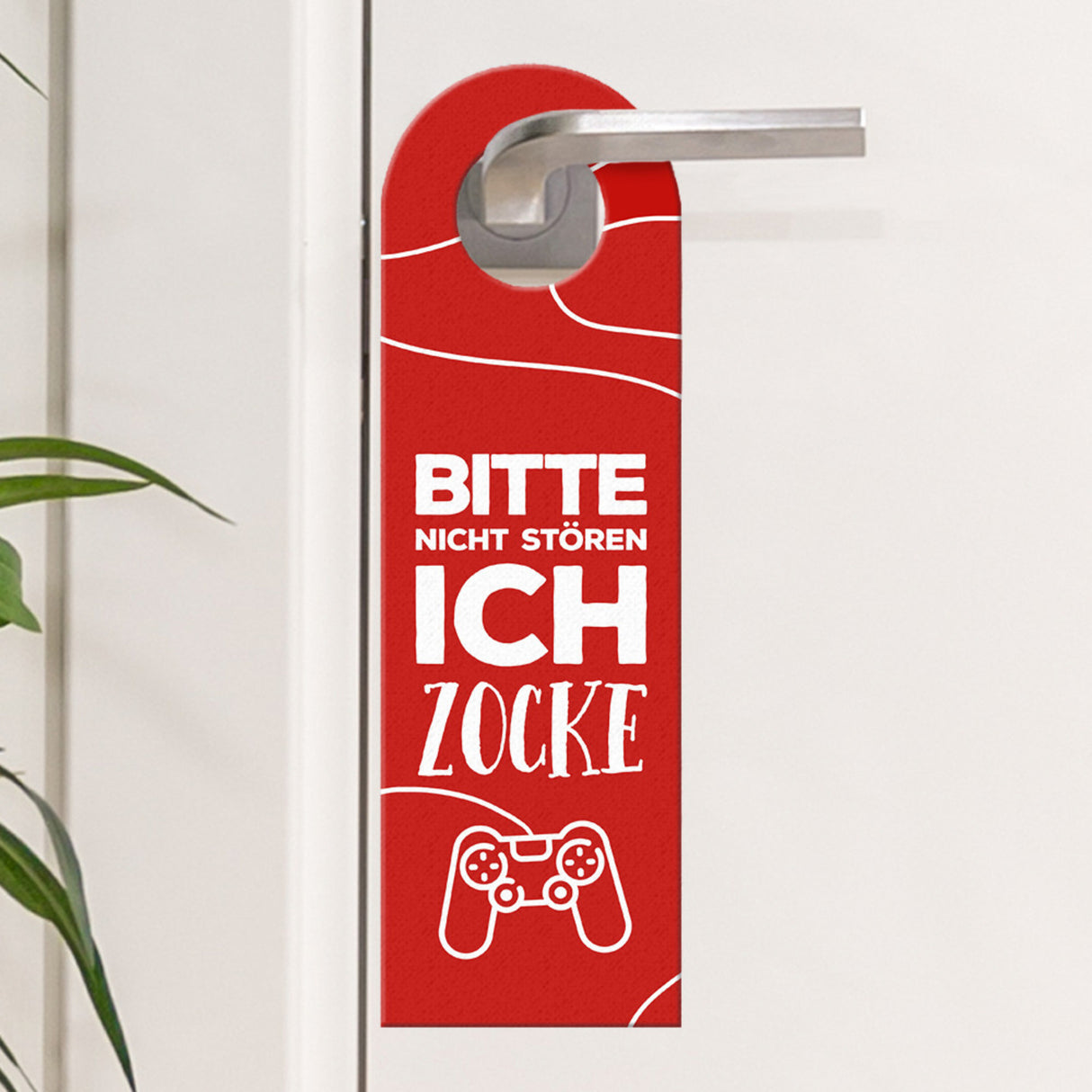 Nicht stören, ich zocke oder Komm rein Türhänger mit Zocker Motiv - gaming Spiel Game Zocker