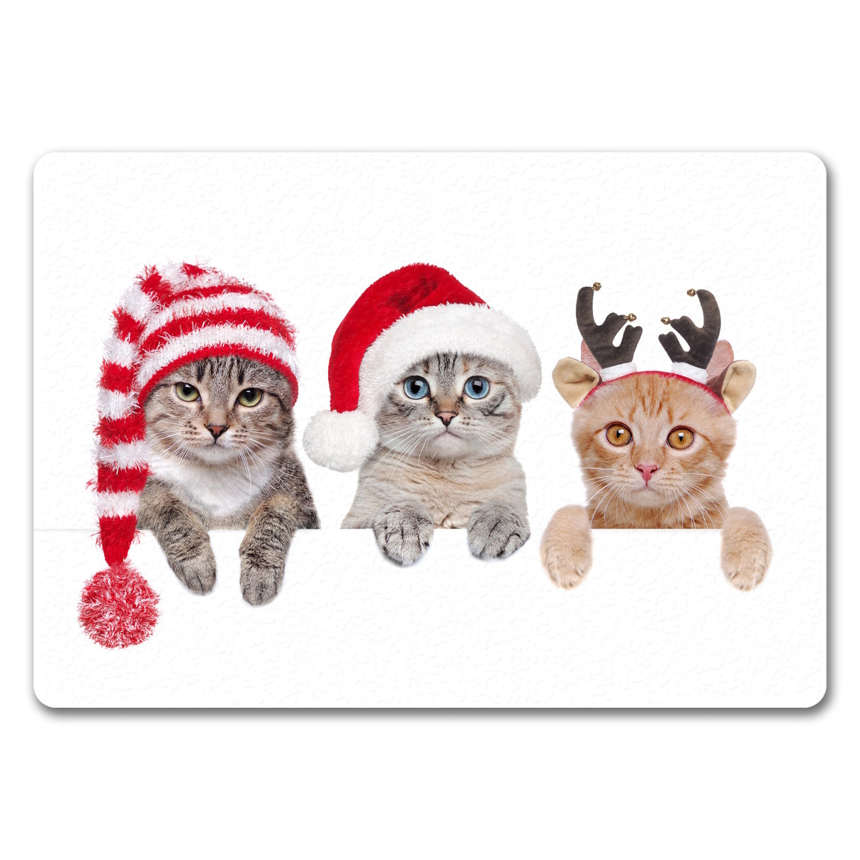 Katzen Fußmatte mit Weihnachts-Motiv