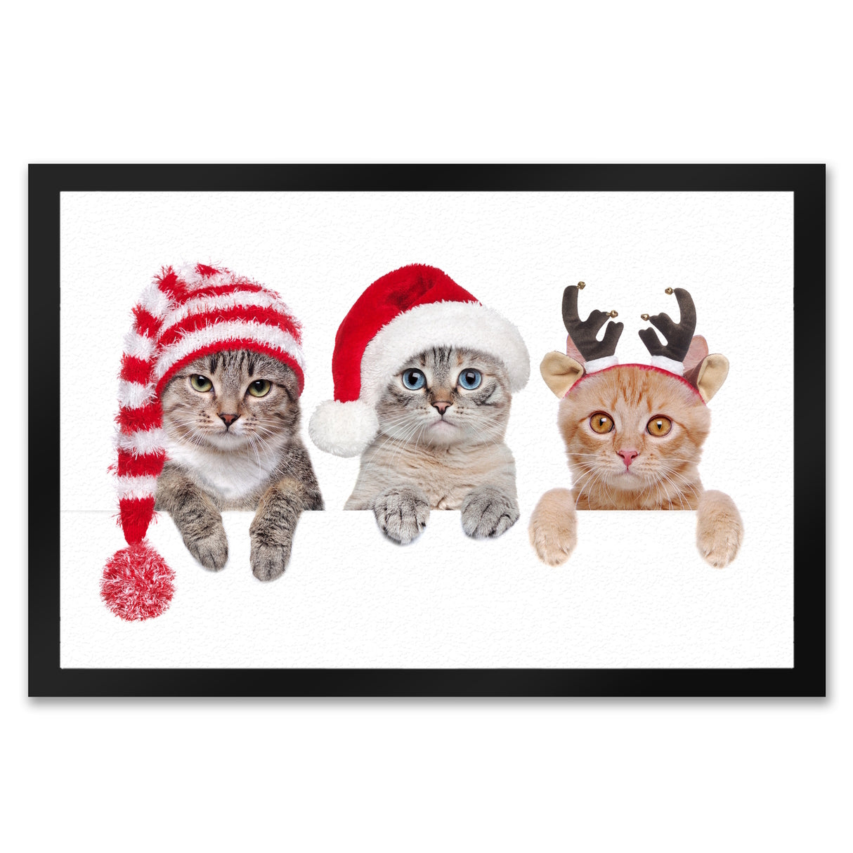 Katzen Fußmatte mit Weihnachts-Motiv