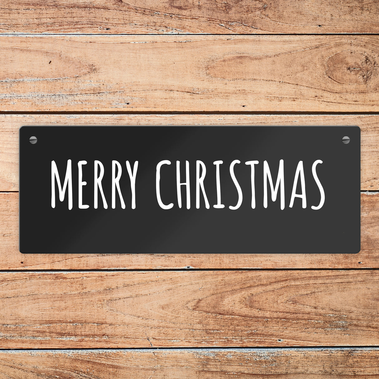 Weihnachten Metallschild -weiß - Advent Winter Weihnachtsmann kalt Simpel Schnee Feier fest Familie Liebe Freunde Deko