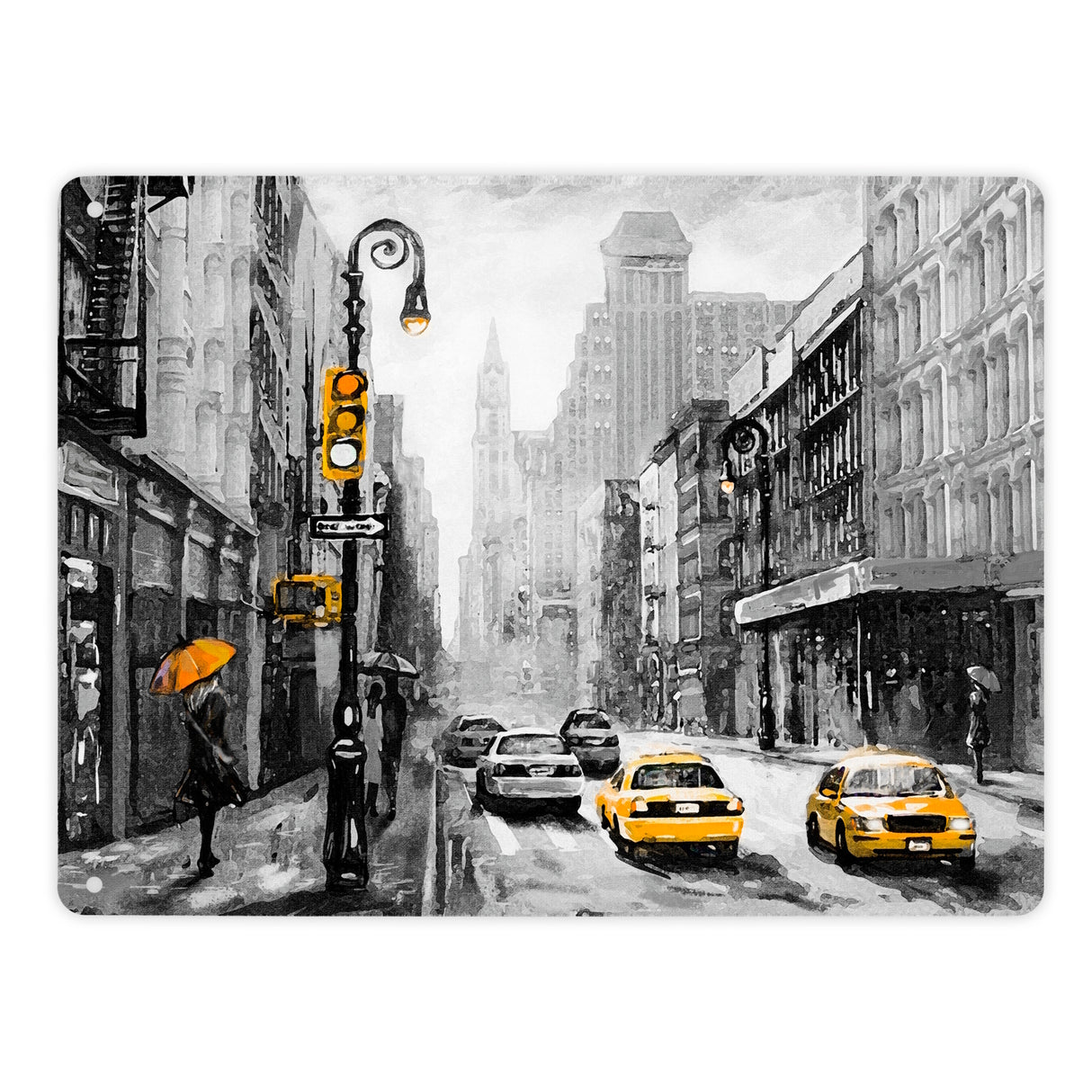 New York City Taxi Metallschild