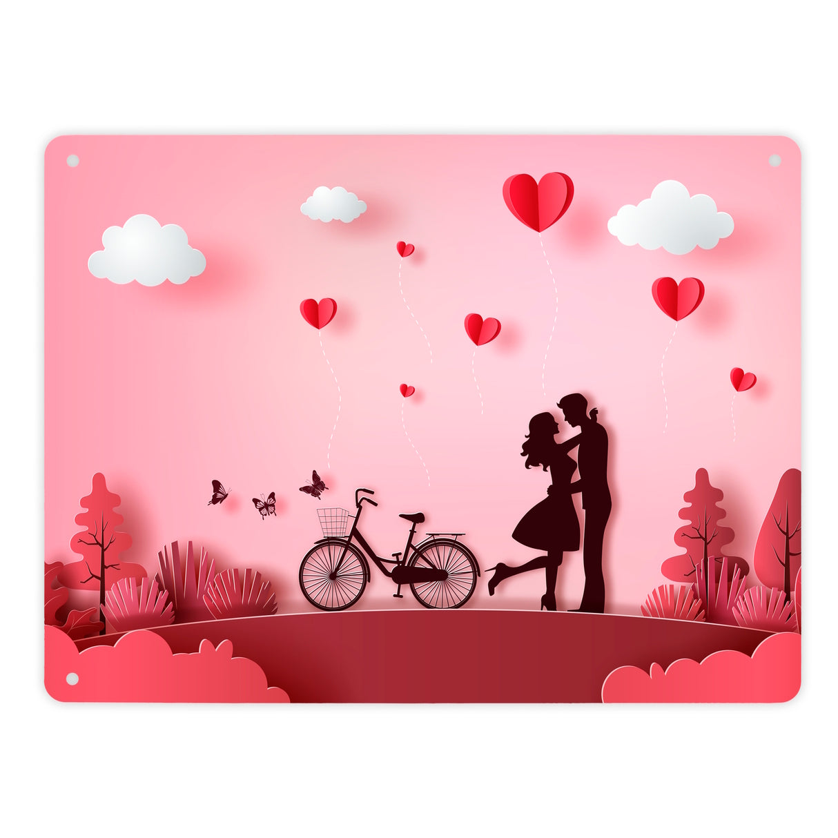True Love in Red Metallschild