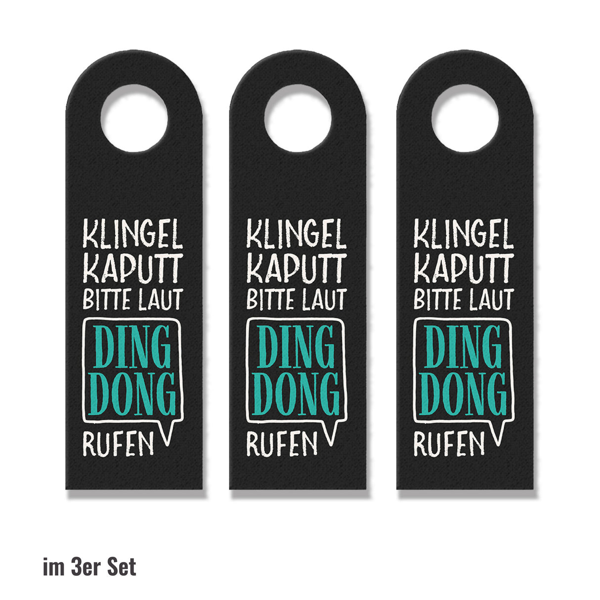 Klingel kaputt, bitte laut Ding Dong rufen Türhänger - Haustüre Zimmertüre Gast Besuch klingel klingeln