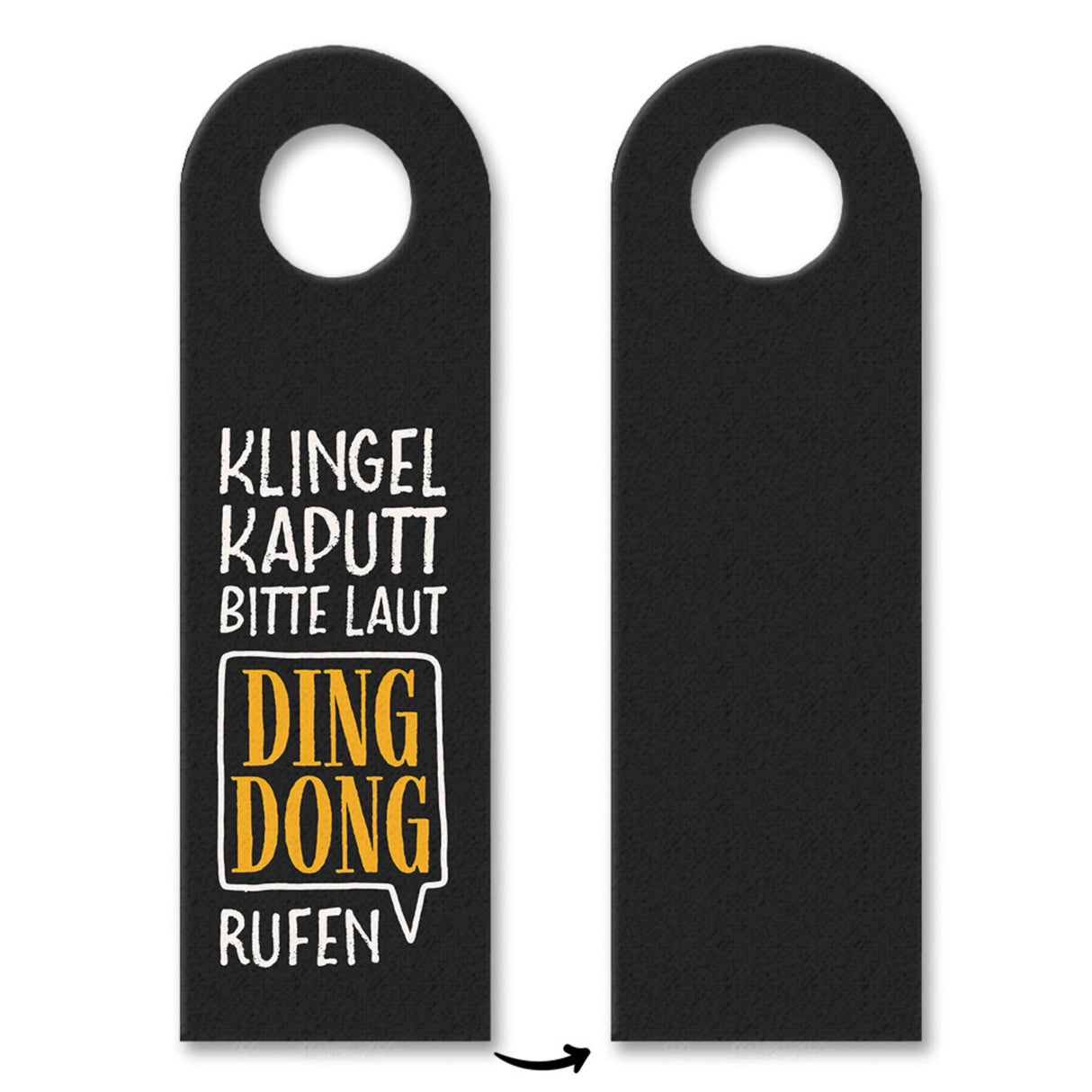 Klingel kaputt, bitte laut Ding Dong rufen Türhänger - Haustüre Zimmertüre Gast Besuch klingel klingeln