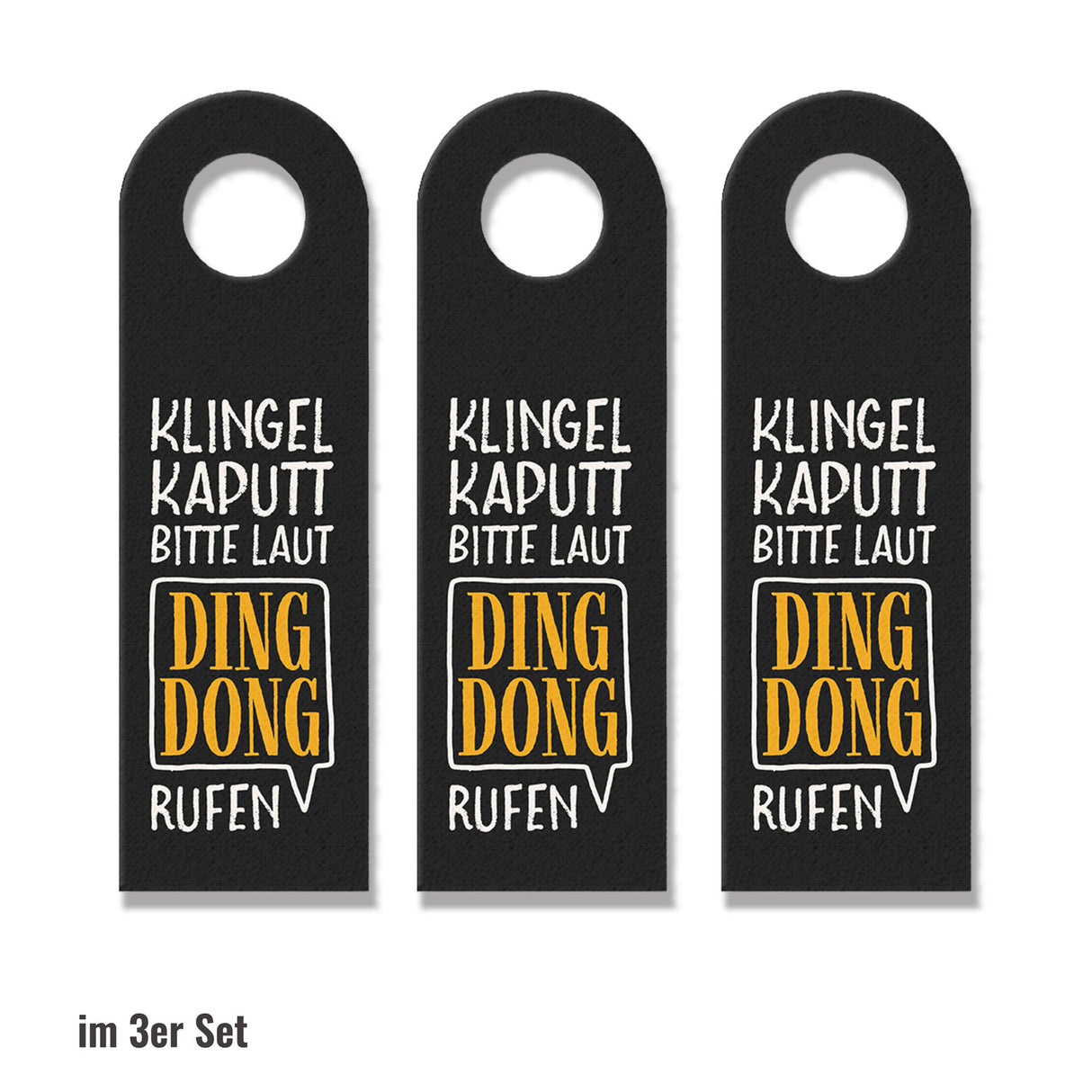 Klingel kaputt, bitte laut Ding Dong rufen Türhänger - Haustüre Zimmertüre Gast Besuch klingel klingeln