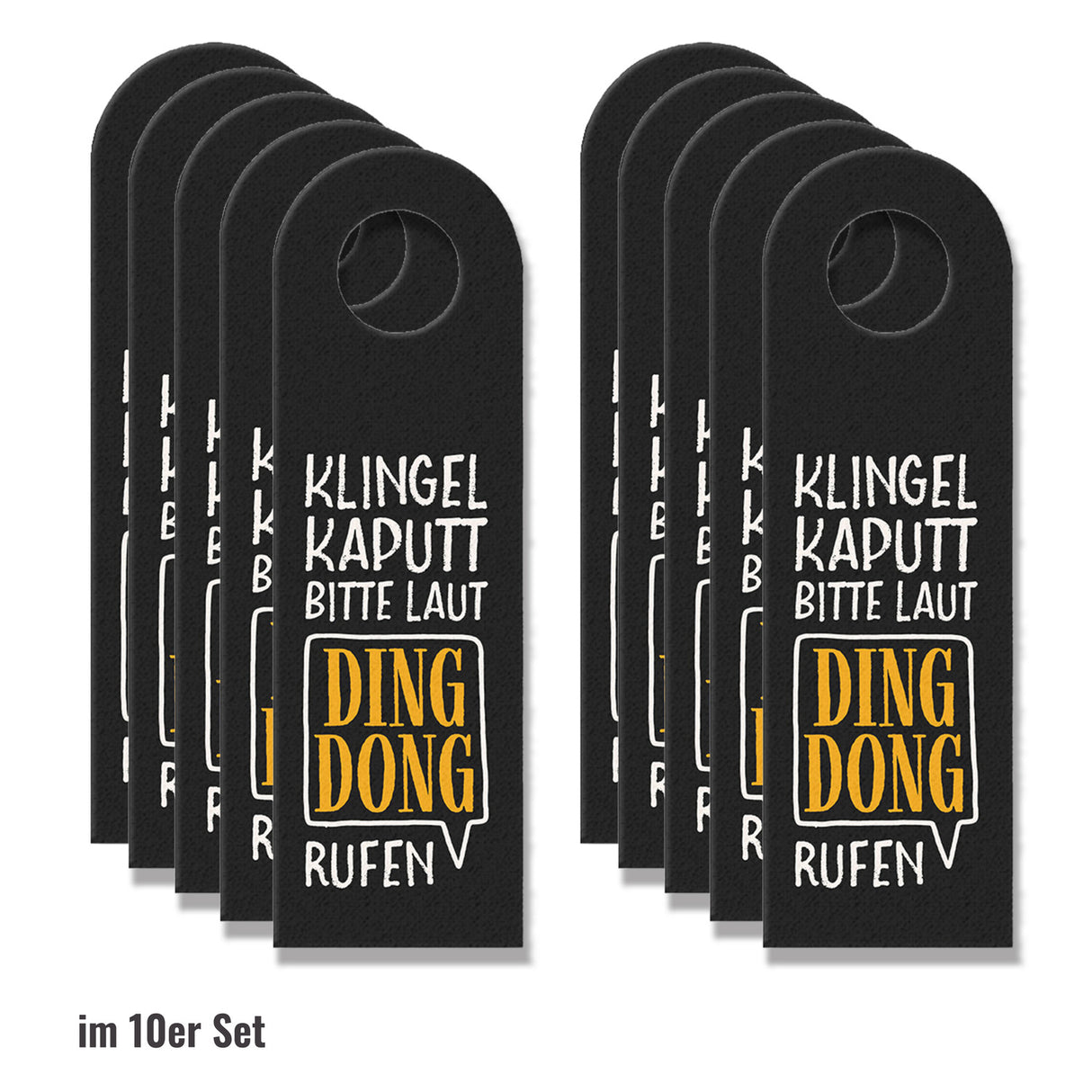 Klingel kaputt, bitte laut Ding Dong rufen Türhänger - Haustüre Zimmertüre Gast Besuch klingel klingeln