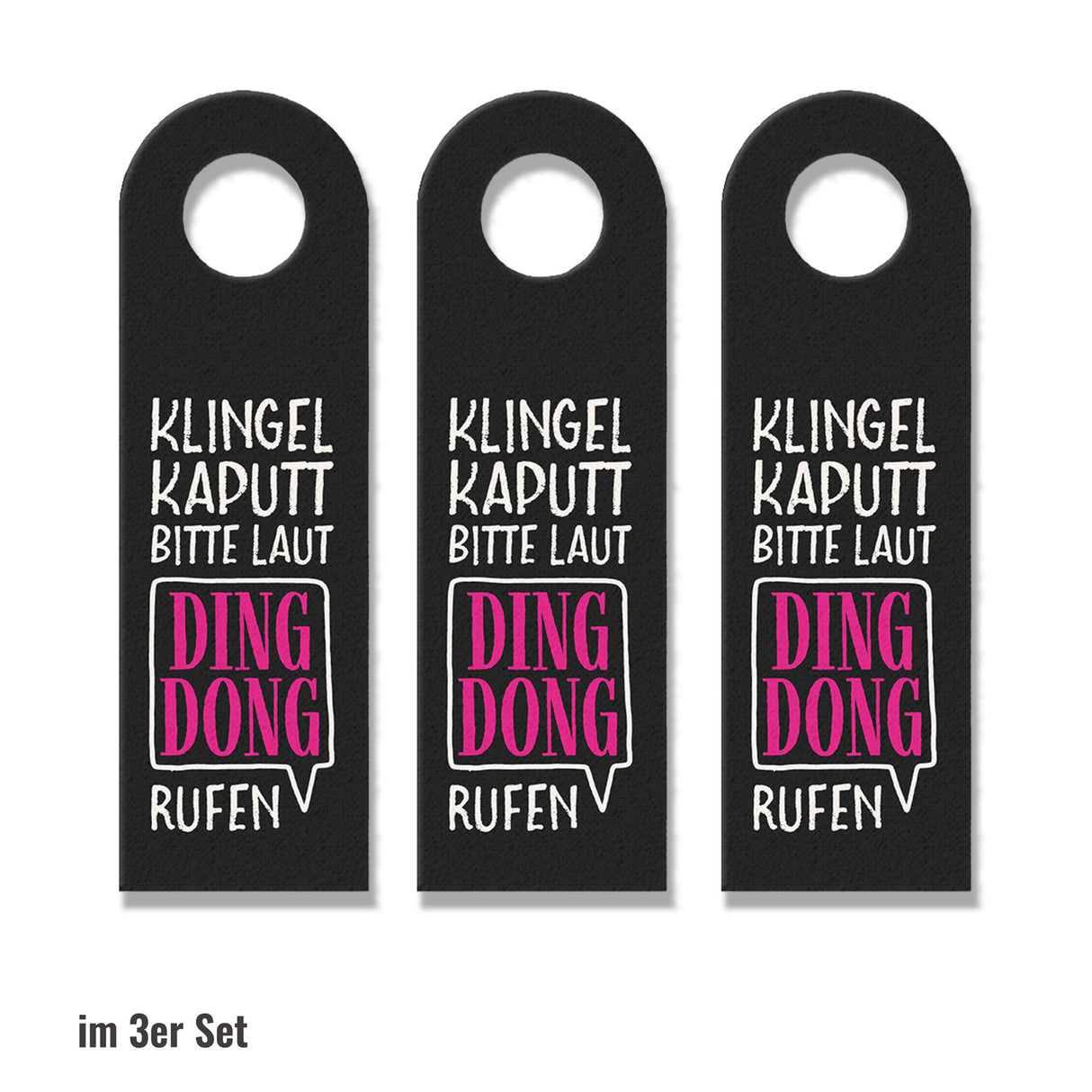 Klingel kaputt, bitte laut Ding Dong rufen Türhänger - Haustüre Zimmertüre Gast Besuch klingel klingeln