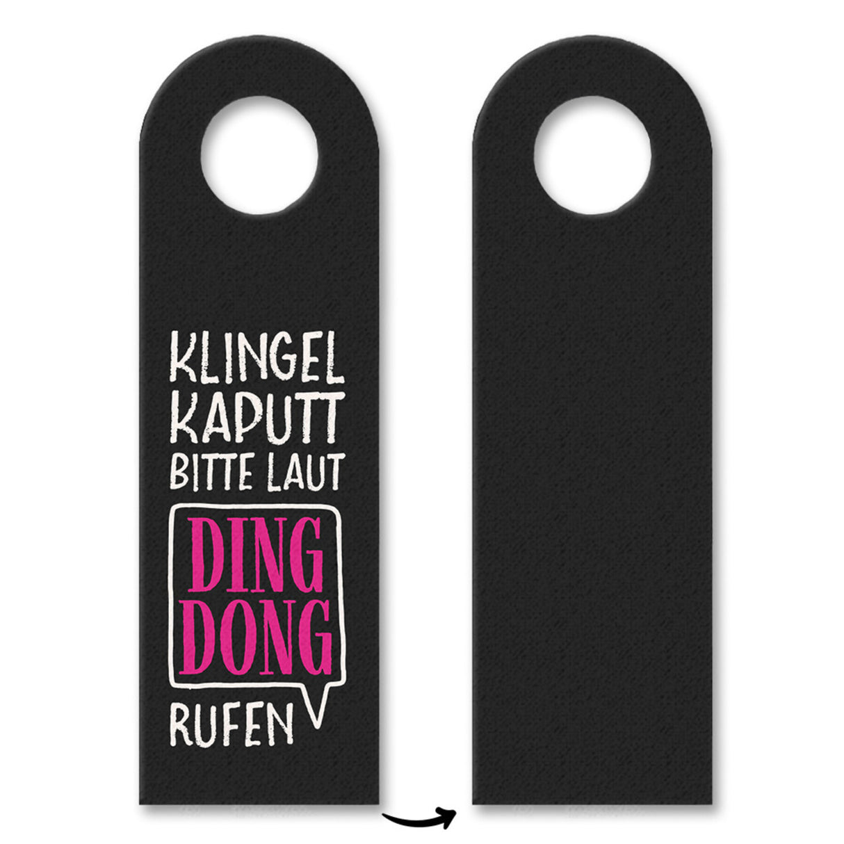 Klingel kaputt, bitte laut Ding Dong rufen Türhänger - Haustüre Zimmertüre Gast Besuch klingel klingeln