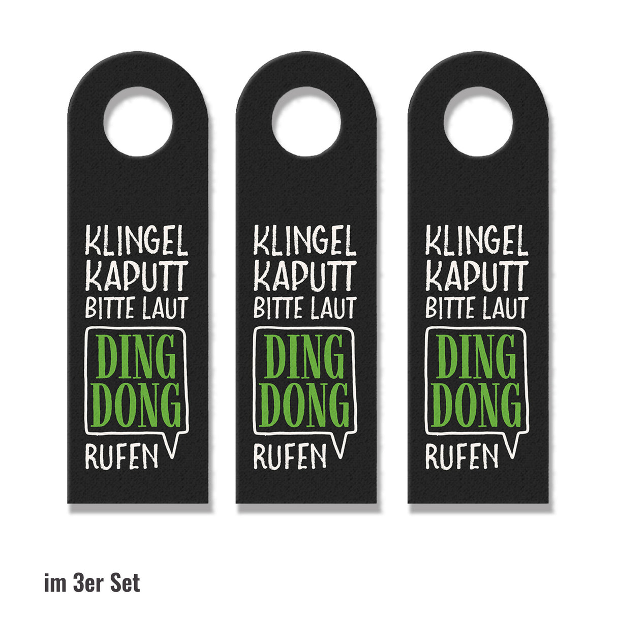 Klingel kaputt, bitte laut Ding Dong rufen Türhänger - Haustüre Zimmertüre Gast Besuch klingel klingeln