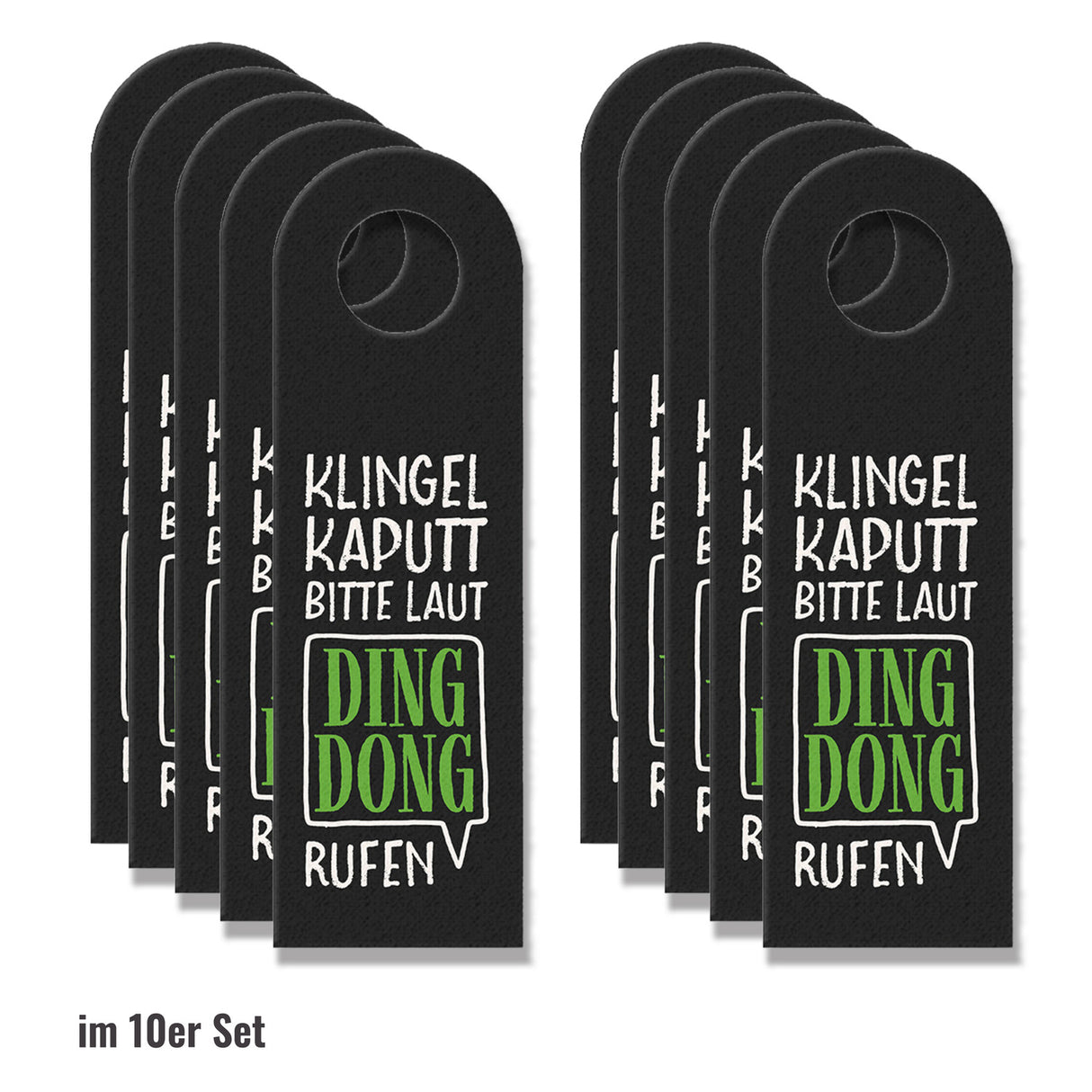 Klingel kaputt, bitte laut Ding Dong rufen Türhänger - Haustüre Zimmertüre Gast Besuch klingel klingeln