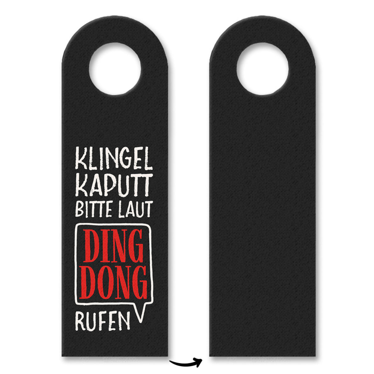 Klingel kaputt, bitte laut Ding Dong rufen Türhänger - Haustüre Zimmertüre Gast Besuch klingel klingeln