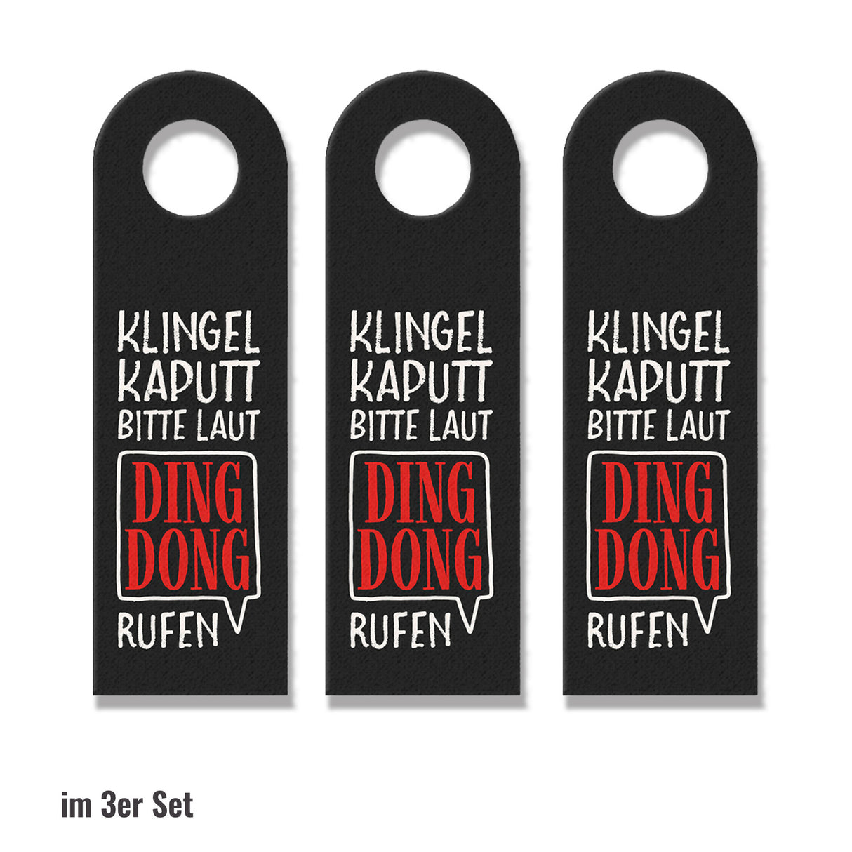 Klingel kaputt, bitte laut Ding Dong rufen Türhänger - Haustüre Zimmertüre Gast Besuch klingel klingeln