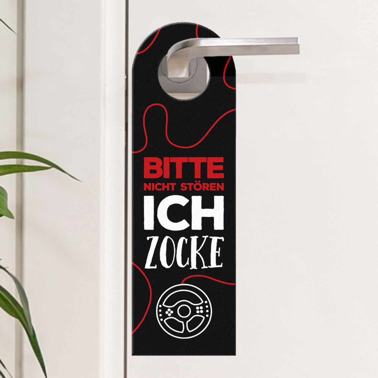 Nicht stören, ich zocke oder Komm rein Türhänger mit Zocker Motiv - gaming Spiel Game Zocker