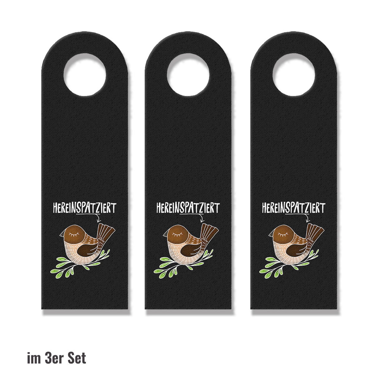 Hereinspatziert Türhänger mit Vogel Motiv