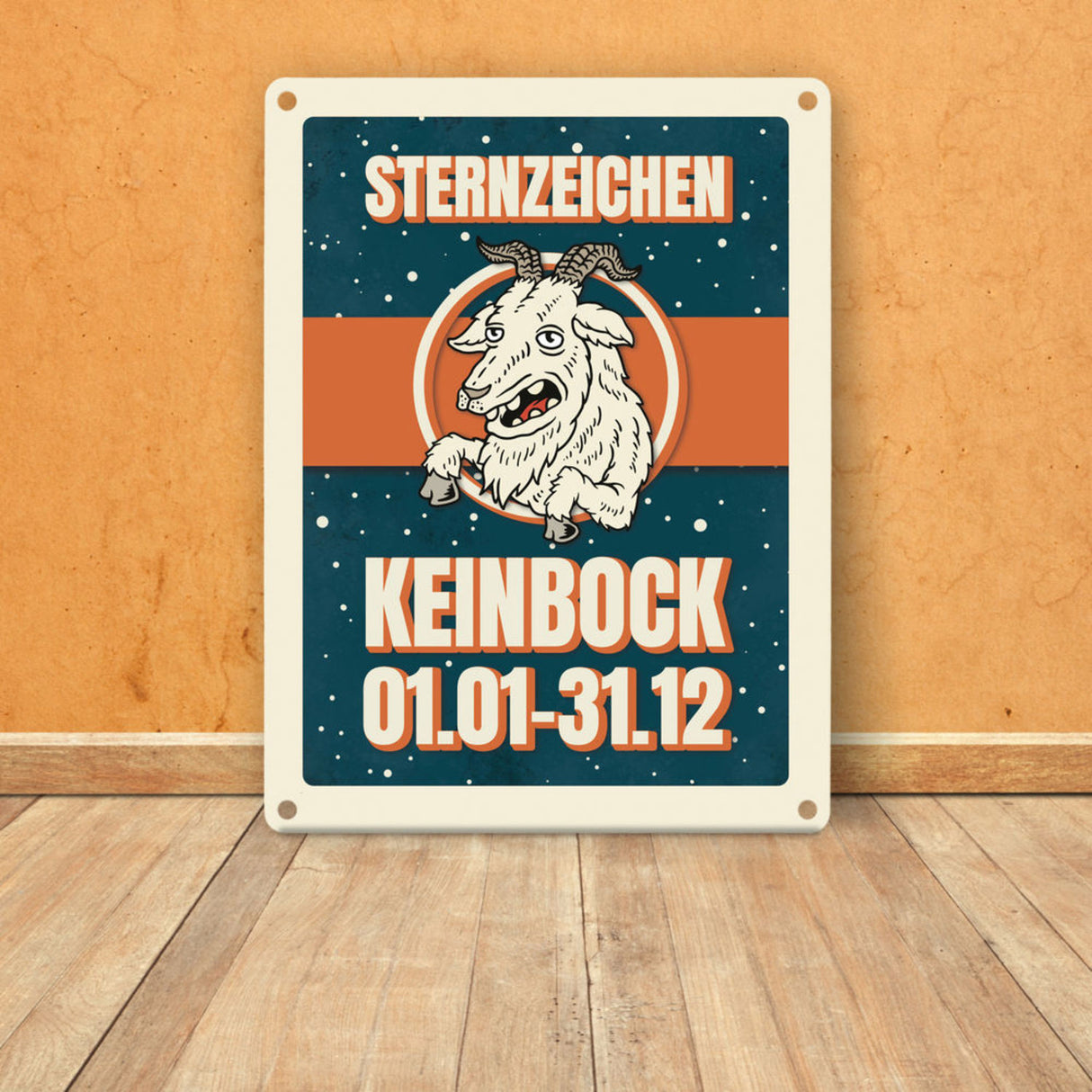 Sternzeichen Keinbock Metallschild- Horoskop Sterne Astrologie Jahr Stern