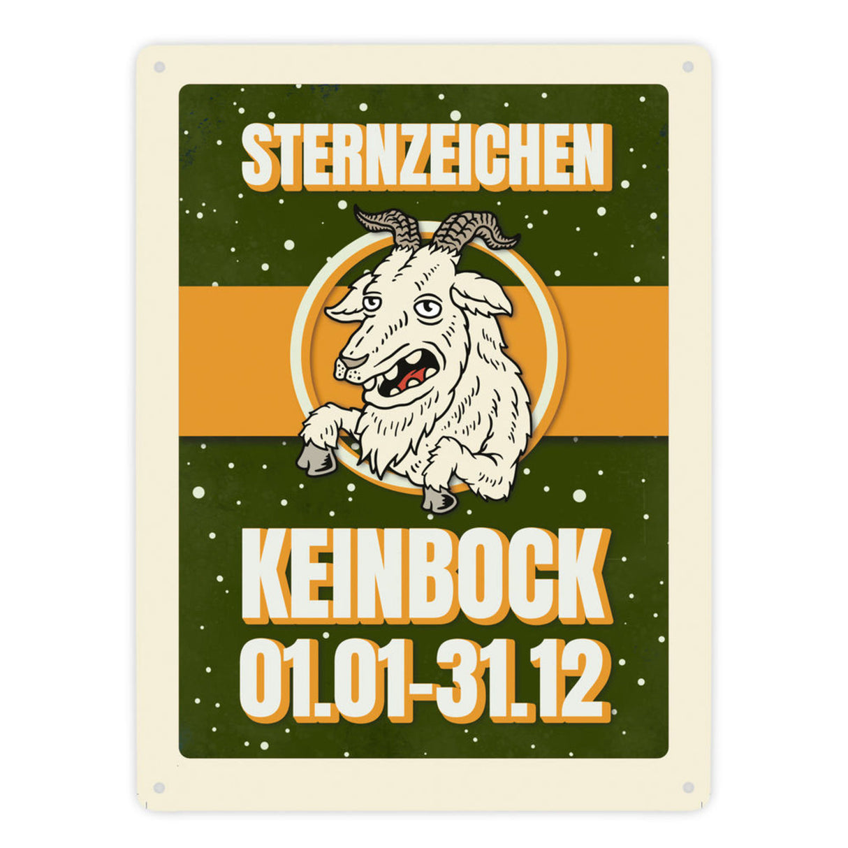 Sternzeichen Keinbock Metallschild- Horoskop Sterne Astrologie Jahr Stern