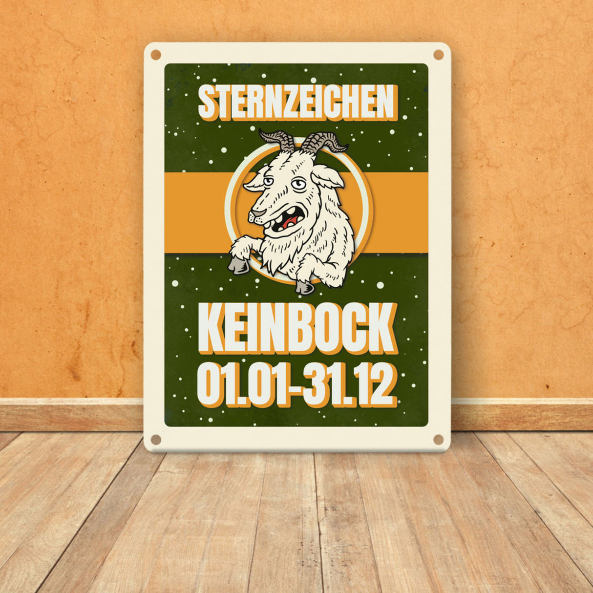 Sternzeichen Keinbock Metallschild- Horoskop Sterne Astrologie Jahr Stern