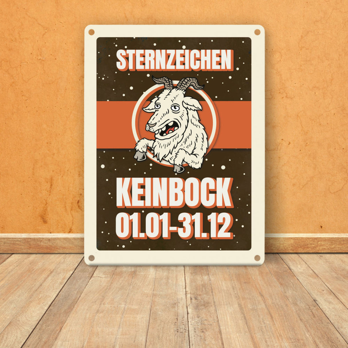 Sternzeichen Keinbock Metallschild- Horoskop Sterne Astrologie Jahr Stern