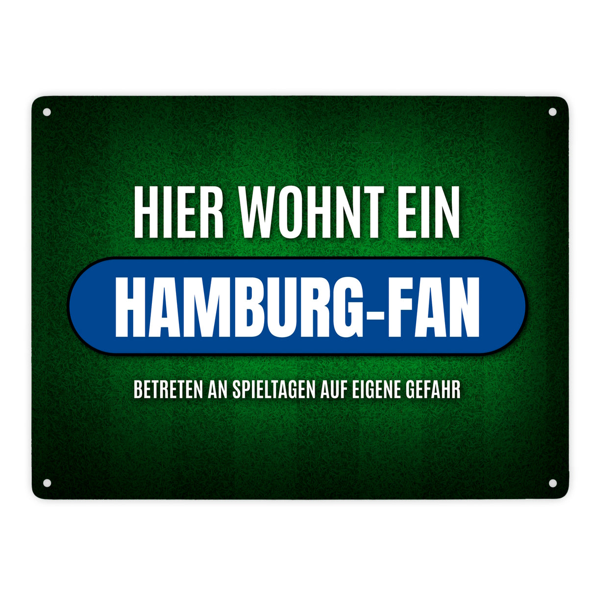 Hier wohnt ein Hamburg-Fan Metallschild
