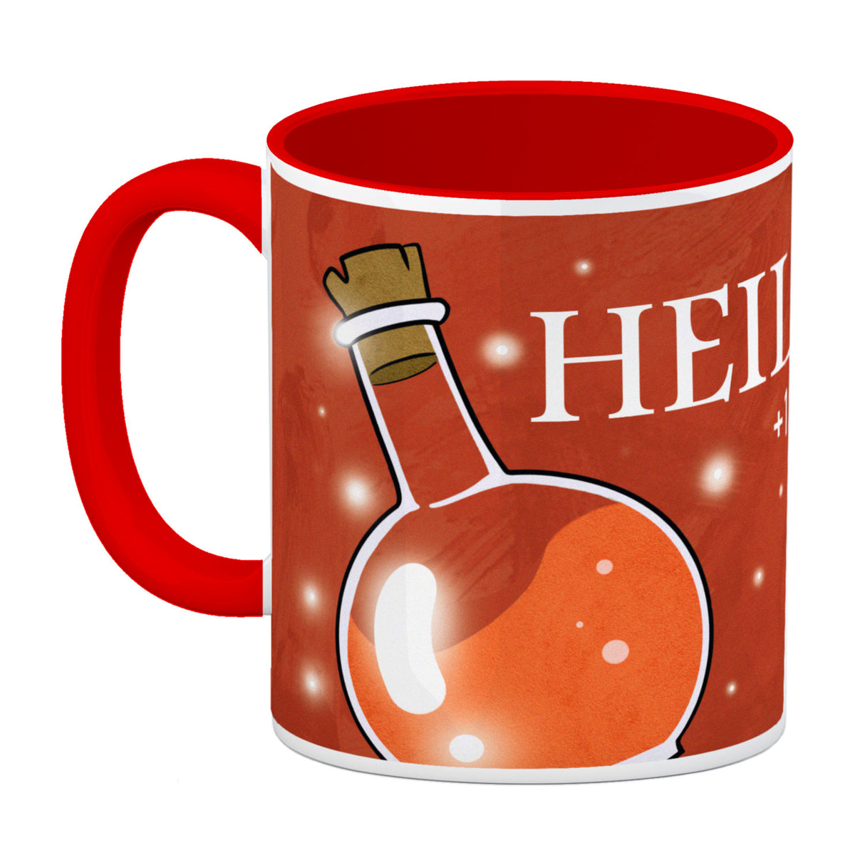 Kaffeebecher mit Heiltrank Motiv für alle Nerds und Geeks