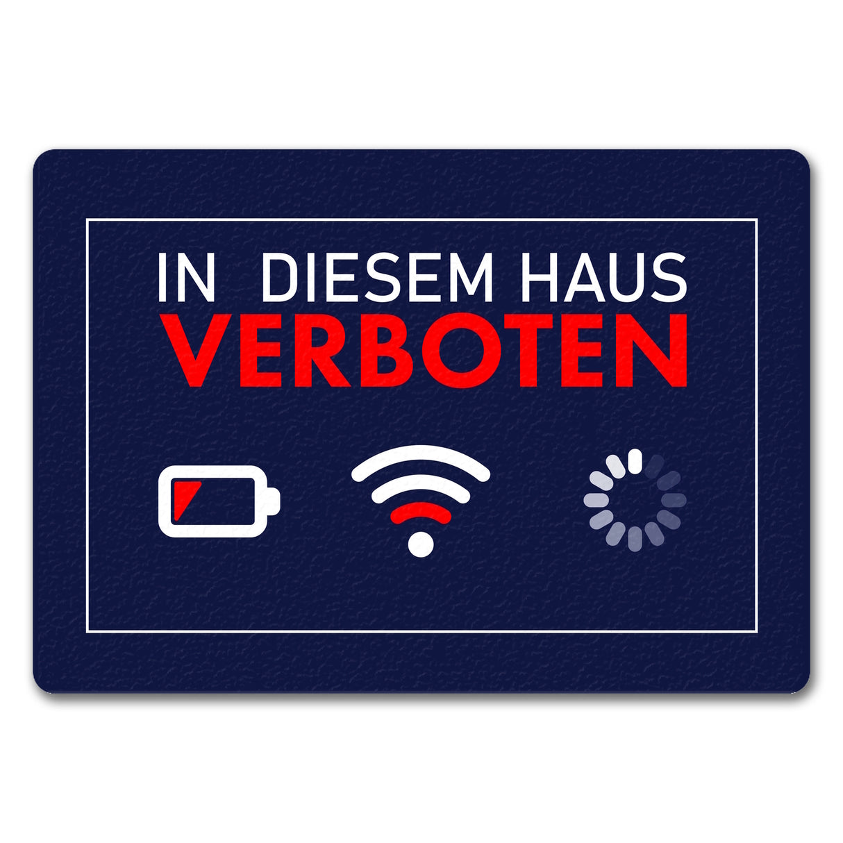 In diesem Haus verboten Fußmatte mit Internet-Symbolen
