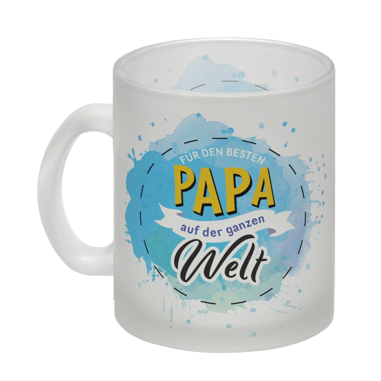 Für den besten Papa Kaffeebecher mit Wasserfarben Motv