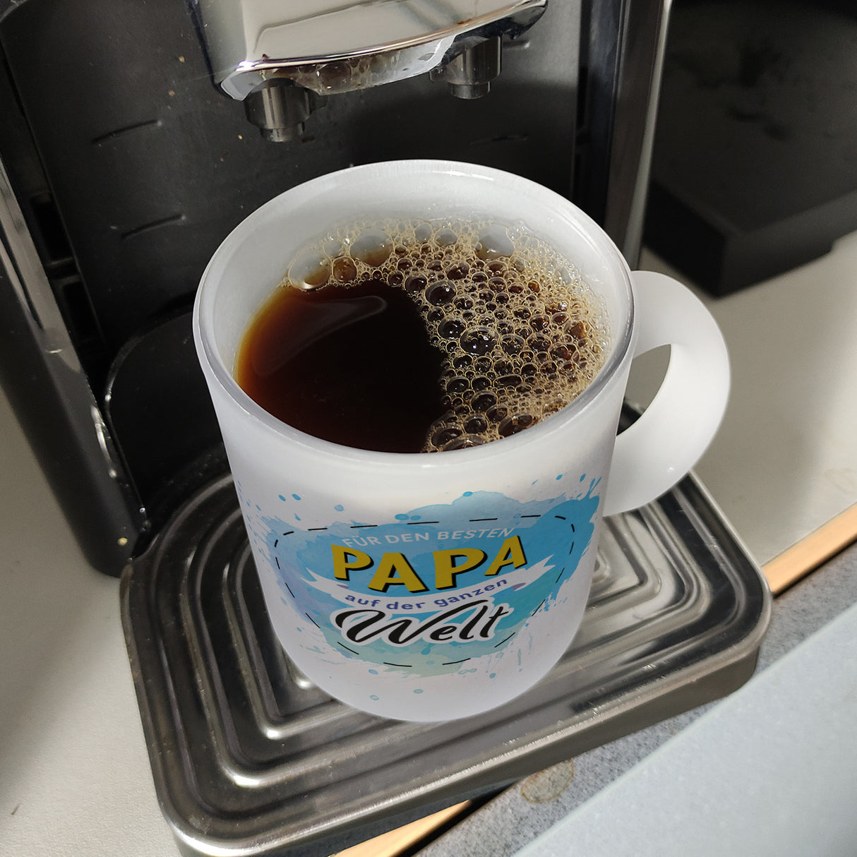 Für den besten Papa Kaffeebecher mit Wasserfarben Motv