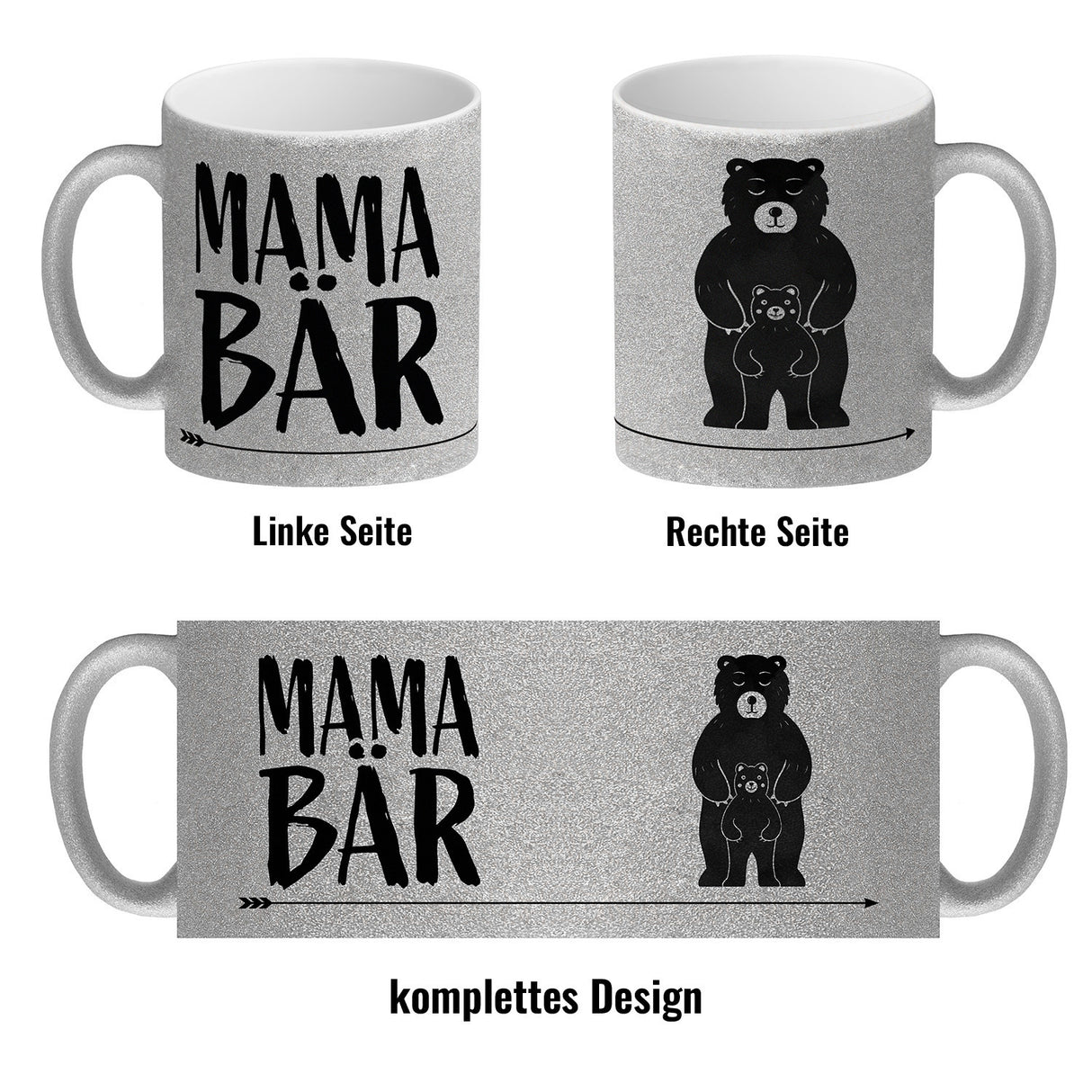 Mama Bär Kaffebecher mit süßem Bärenmotiv Kaffeebecher