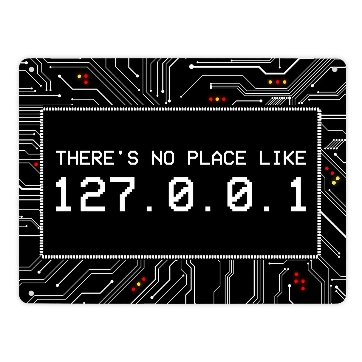 Localhost Metallschild mit IP Adresse 127.0.0.1