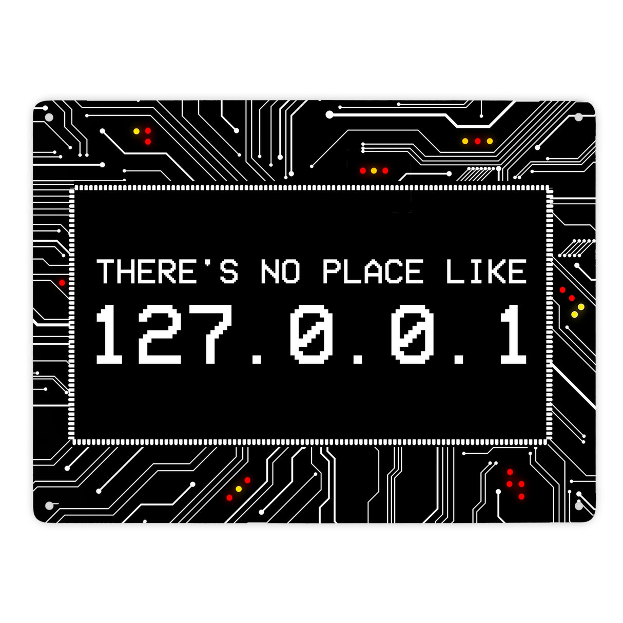 Localhost Metallschild mit IP Adresse 127.0.0.1
