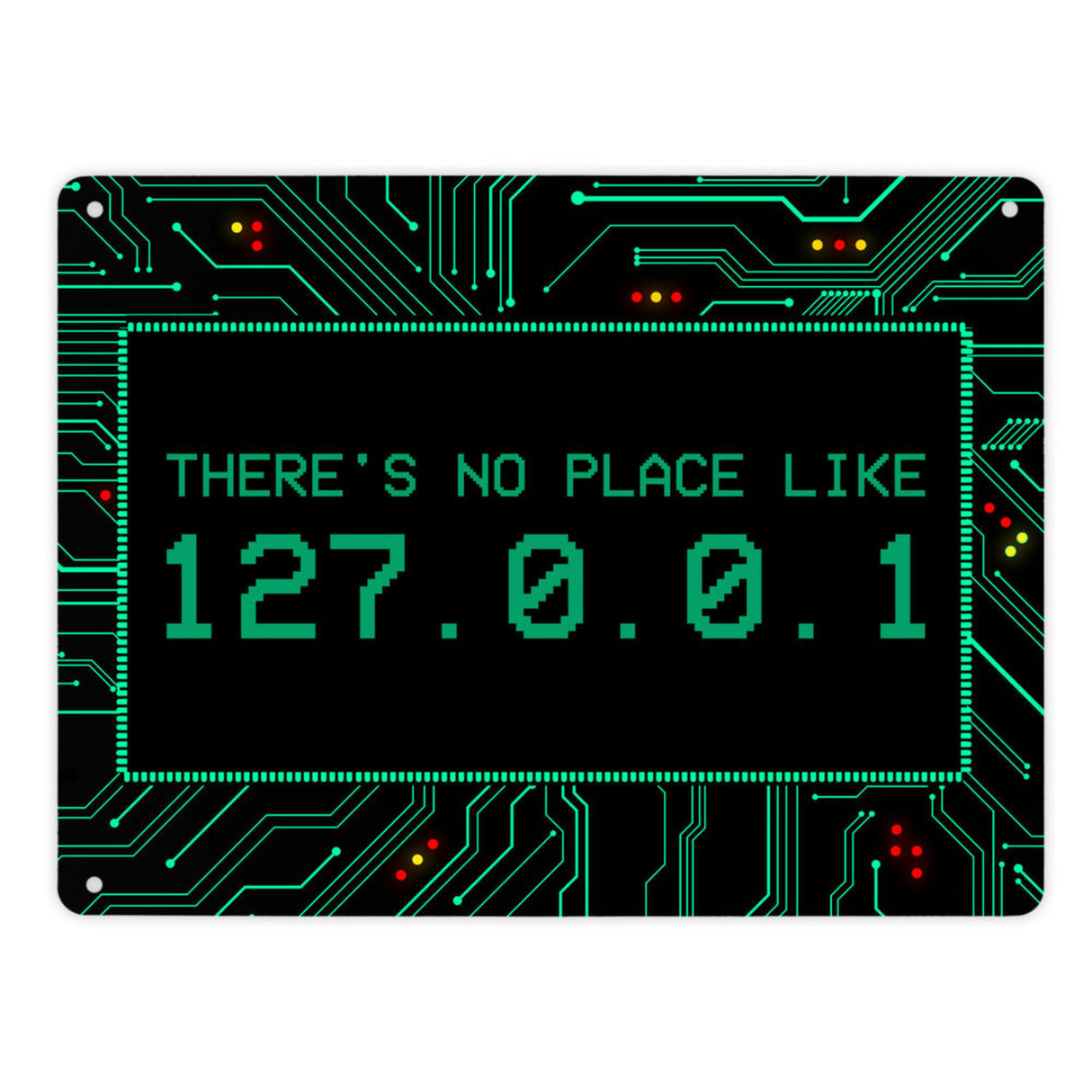 Localhost Metallschild mit IP Adresse 127.0.0.1