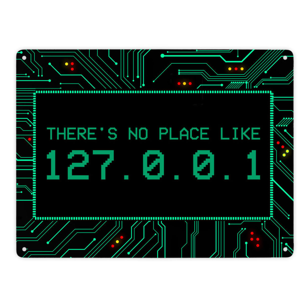 Localhost Metallschild mit IP Adresse 127.0.0.1