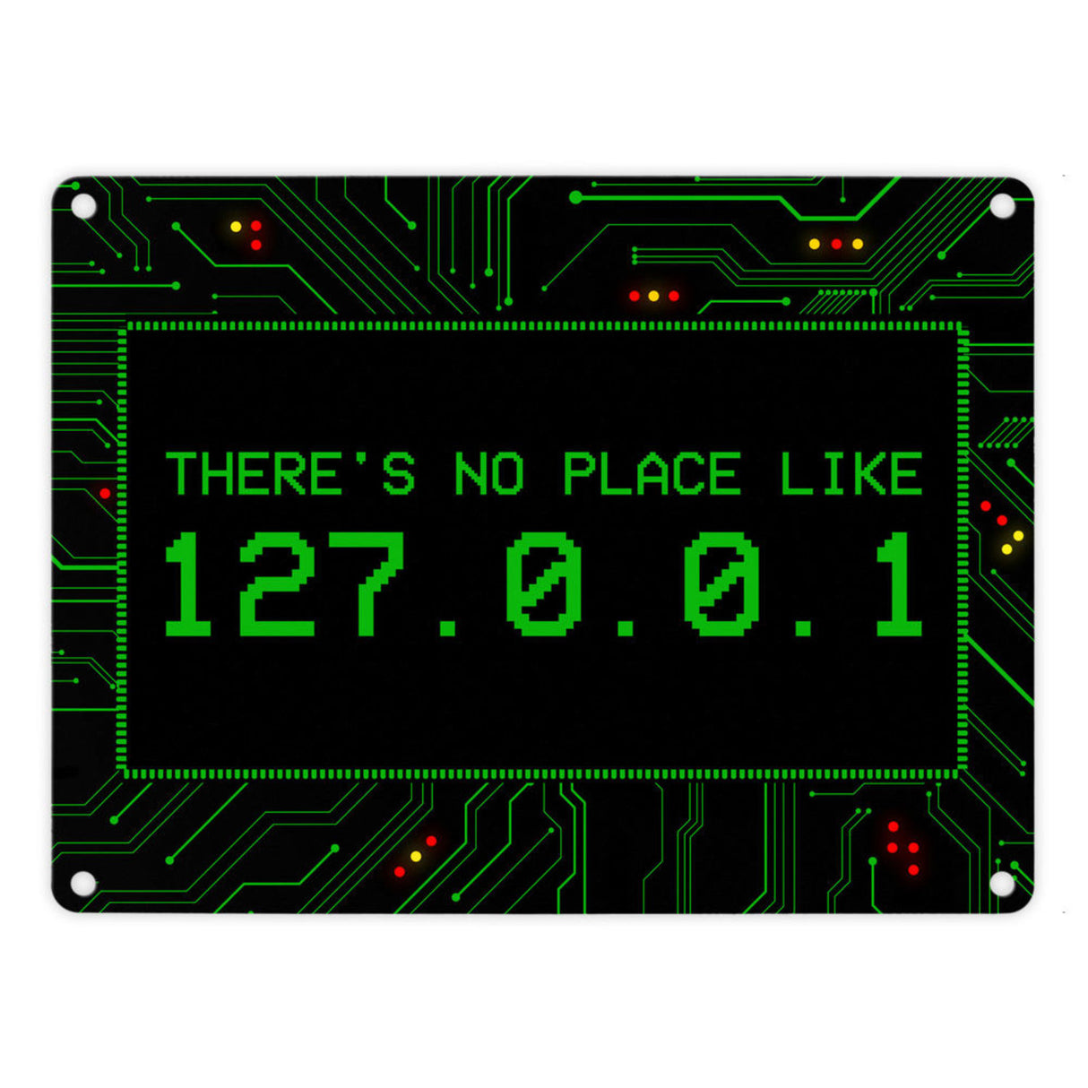Localhost Metallschild mit IP Adresse 127.0.0.1