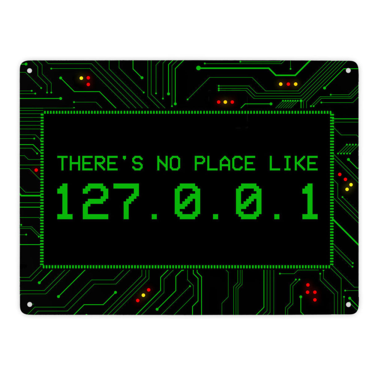 Localhost Metallschild mit IP Adresse 127.0.0.1