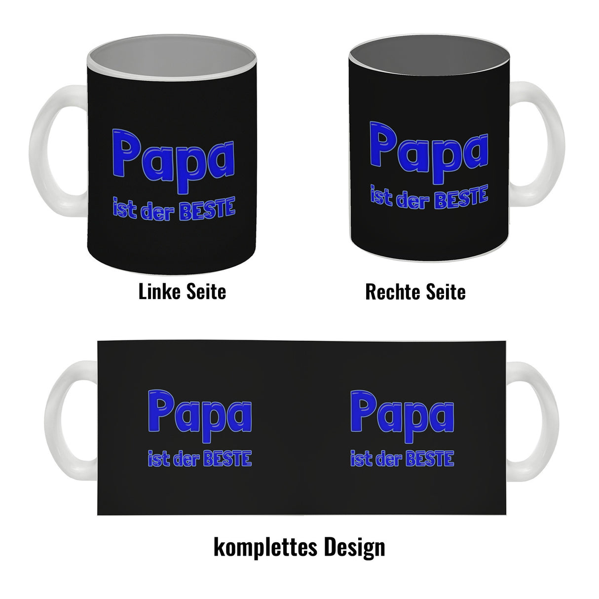 Papa ist der Beste Kaffeebecher und Blau