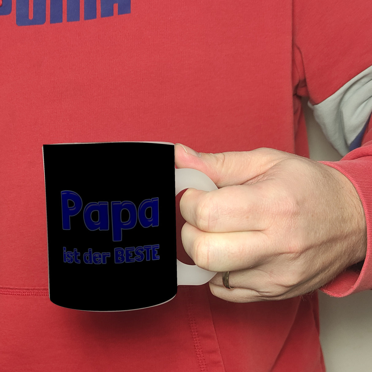 Papa ist der Beste Kaffeebecher und Blau